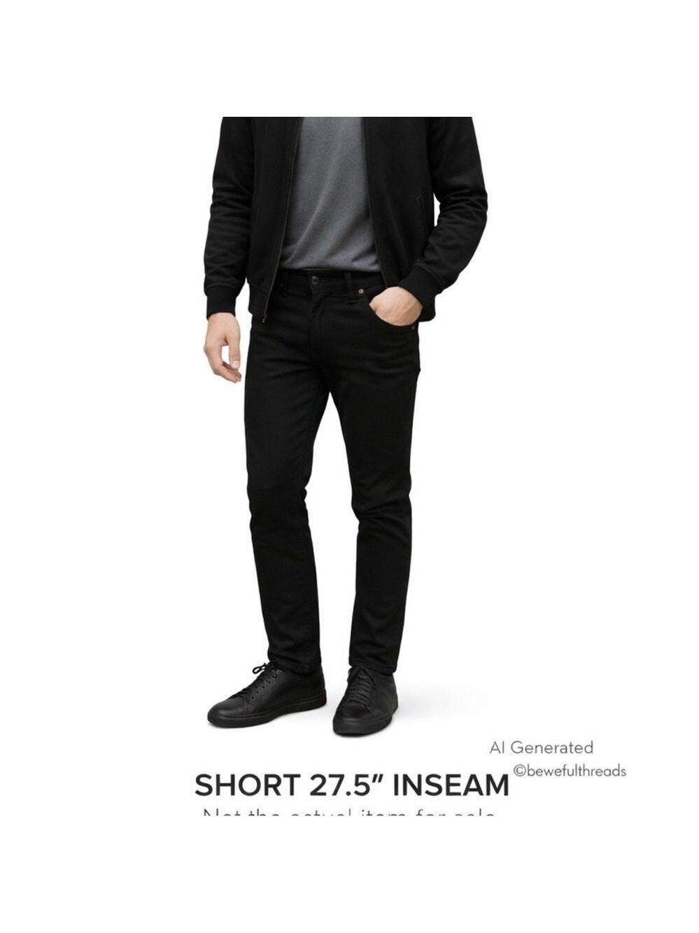 HUGO Black Stretch Slim Skinny Jeans 32 — SHORT 27” Inseam